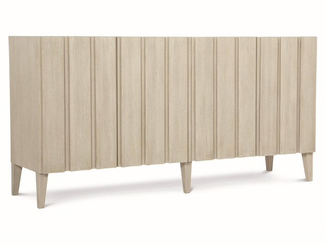 East Hampton Cerused Linen Entertainment Credenza - Ornate Home