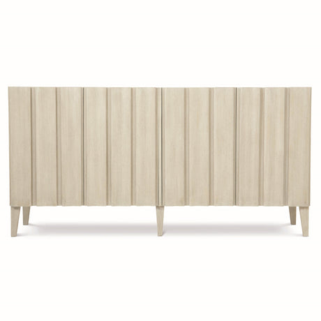 East Hampton Cerused Linen Entertainment Credenza - Ornate Home