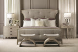 East Hampton Cerused Linen/Grey Bench - Ornate Home