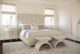 East Hampton Cerused Linen/Grey Bench - Ornate Home