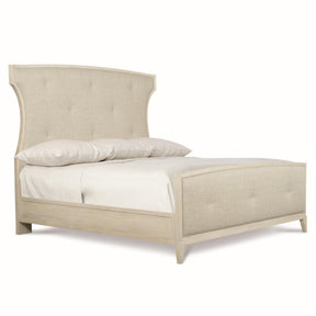 East Hampton Cerused Linen King Panel Bed - Ornate Home