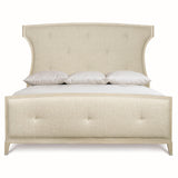 East Hampton Cerused Linen King Panel Bed - Ornate Home