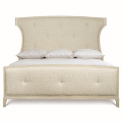 East Hampton Cerused Linen King Panel Bed - Ornate Home