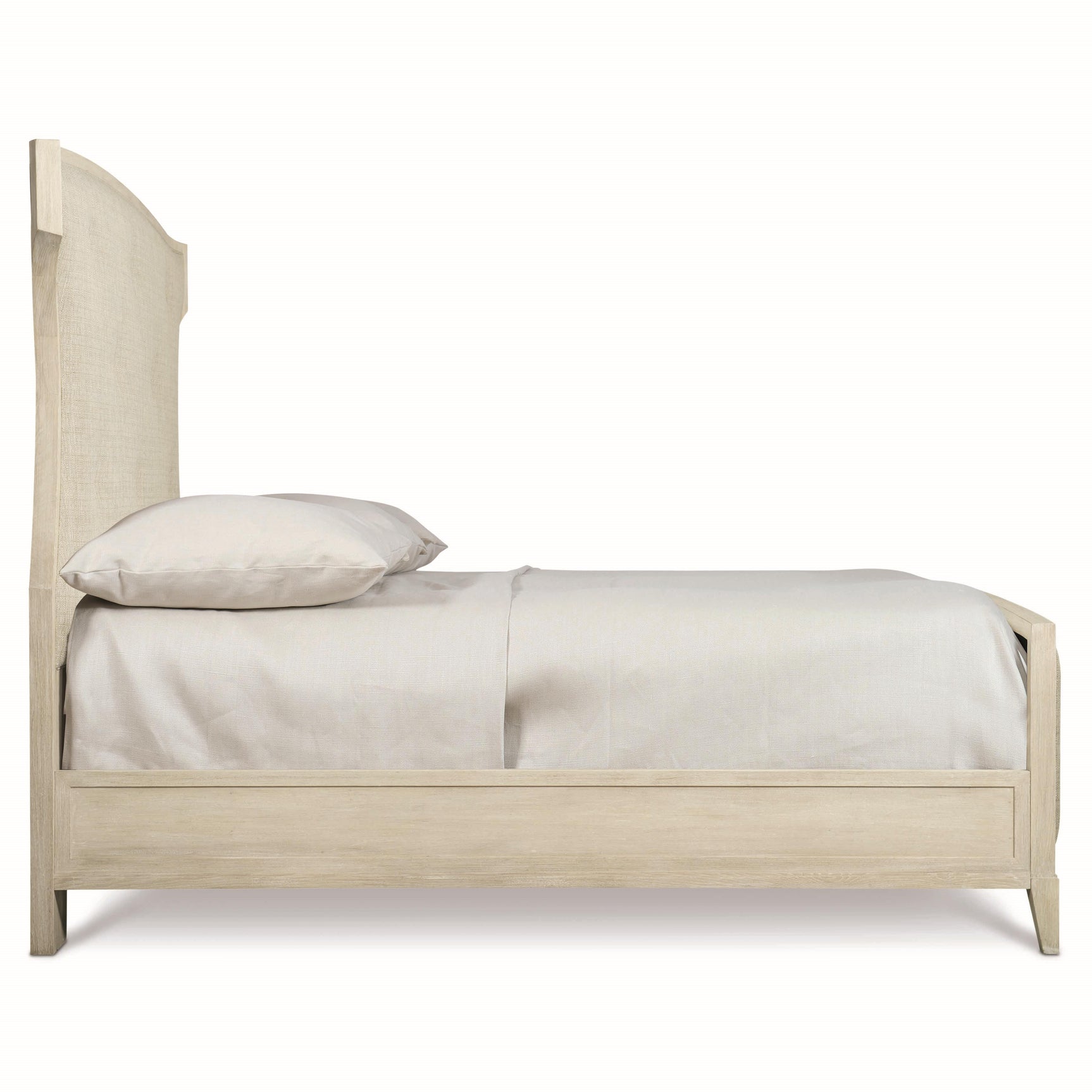 East Hampton Cerused Linen King Panel Bed - Ornate Home