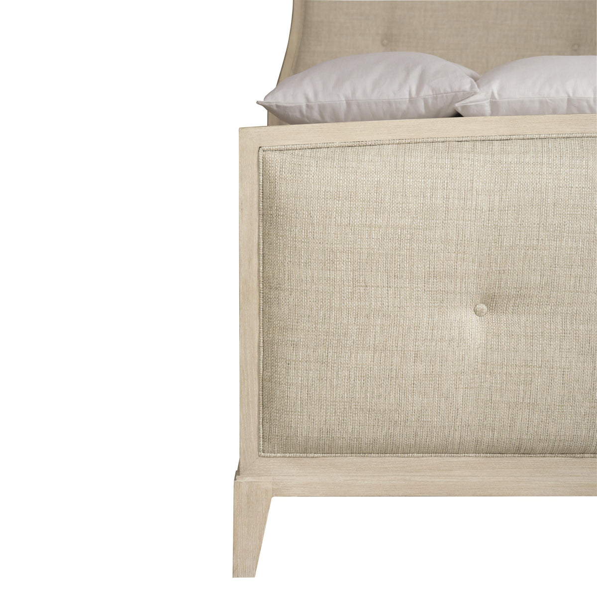 East Hampton Cerused Linen King Panel Bed - Ornate Home