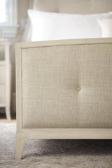 East Hampton Cerused Linen King Panel Bed - Ornate Home