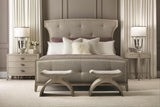 East Hampton Cerused Linen King Panel Bed - Ornate Home