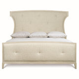 East Hampton Cerused Linen/Muted Grey Panel King Bed - Ornate Home