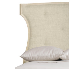 East Hampton Cerused Linen/Muted Grey Panel King Bed - Ornate Home