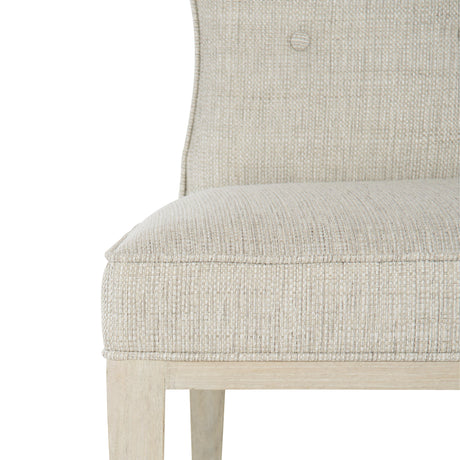 East Hampton Cerused Linen/Muted Grey Side Chair - Ornate Home