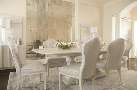 East Hampton Cerused Linen/Muted Grey Side Chair - Ornate Home