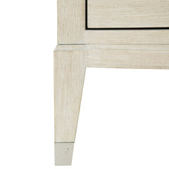 East Hampton Cerused Linen Nightstand - Ornate Home