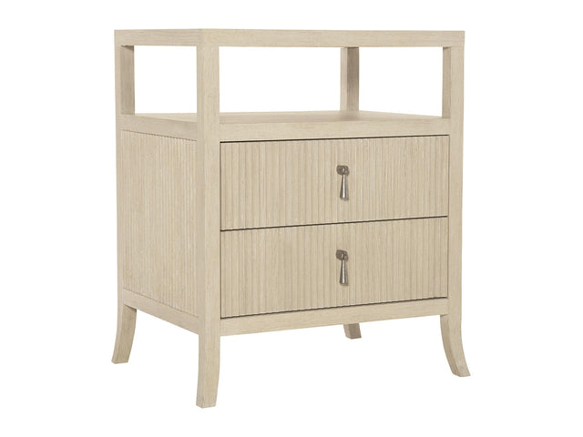 East Hampton Cerused Linen Nightstand - Ornate Home