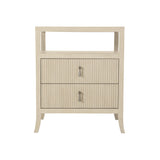 East Hampton Cerused Linen Nightstand - Ornate Home