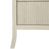 East Hampton Cerused Linen Nightstand - Ornate Home