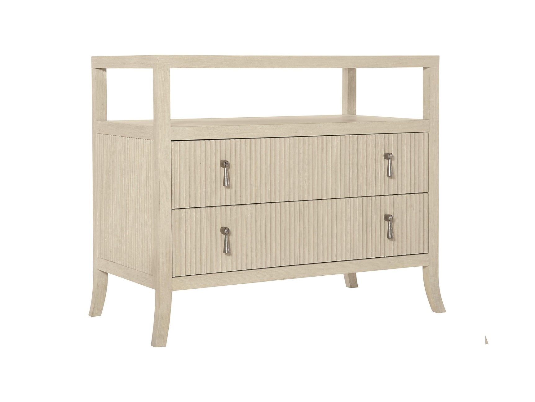 East Hampton Cerused Linen Nightstand - Ornate Home