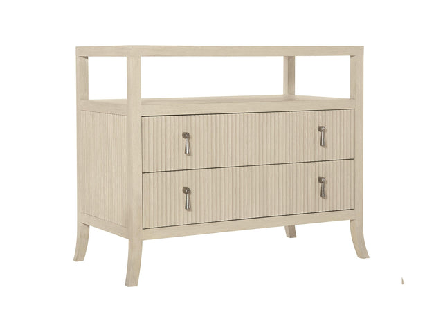 East Hampton Cerused Linen Nightstand - Ornate Home