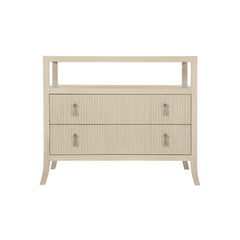 East Hampton Cerused Linen Nightstand - Ornate Home