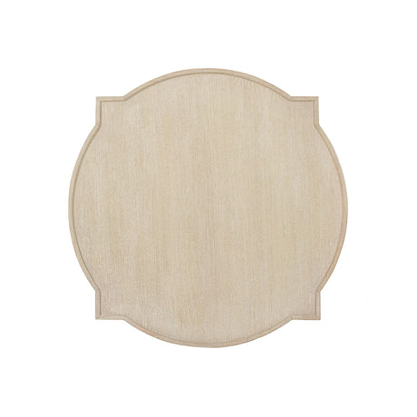 East Hampton Cerused Linen Side Table - Ornate Home