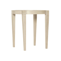 East Hampton Cerused Linen Side Table - Ornate Home