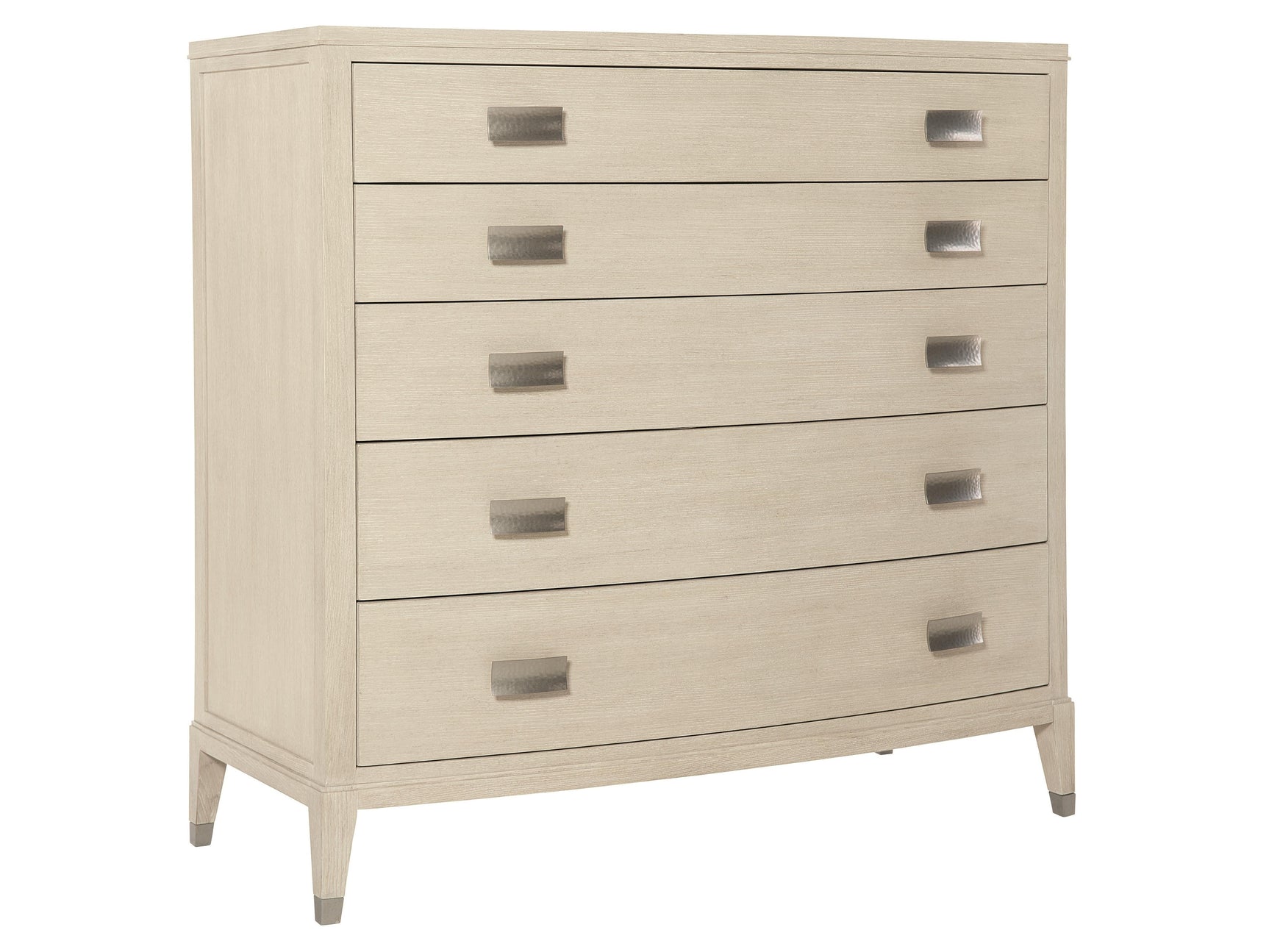 East Hampton Cerused Linen Tall Drawer Chest - Ornate Home