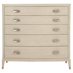 East Hampton Cerused Linen Tall Drawer Chest - Ornate Home