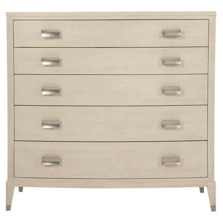 East Hampton Cerused Linen Tall Drawer Chest - Ornate Home