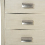 East Hampton Cerused Linen Tall Drawer Chest - Ornate Home