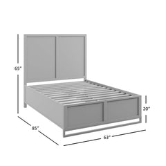 East Hampton Distressed Grey 4-Piece Queen Panel Bedroom Set - Ornate Home