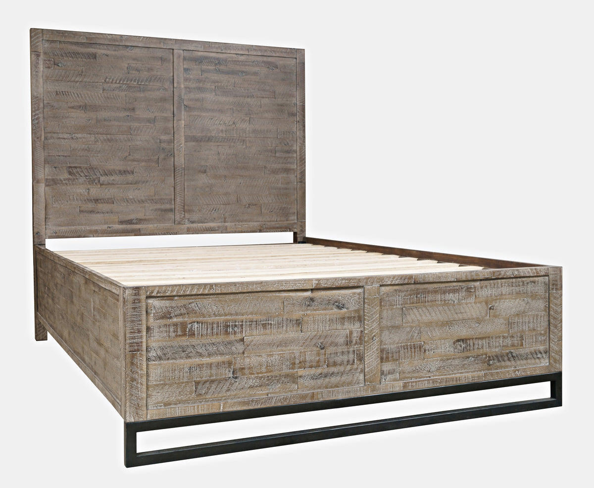 East Hampton Distressed Grey 3-Piece Queen Panel Bedroom Set - Ornate Home