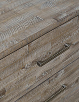 East Hampton Distressed Grey 4-Piece Queen Panel Bedroom Set - Ornate Home