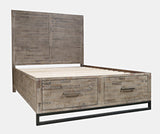 East Hampton Distressed Grey 3-Piece Queen Panel Bedroom Set - Ornate Home