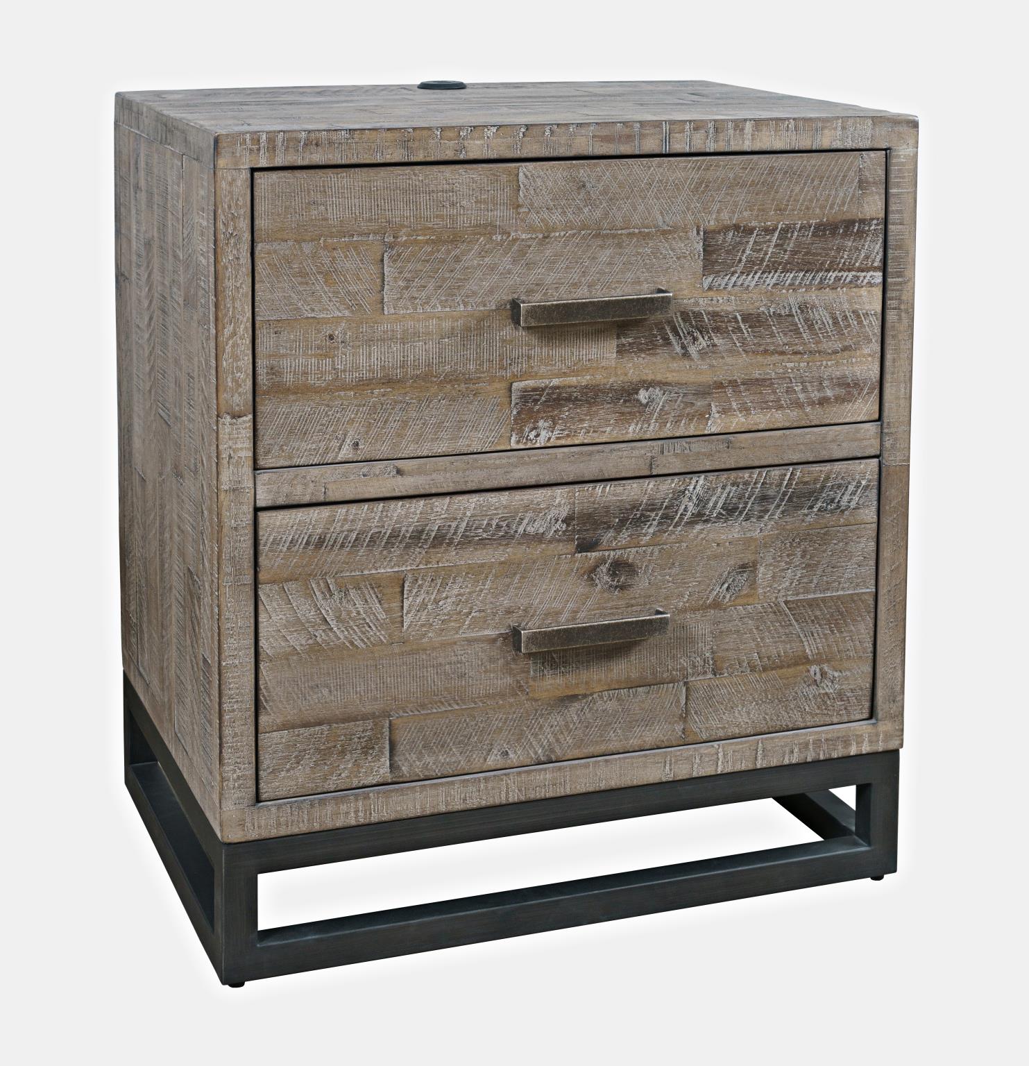 East Hampton Distressed Grey 5-Piece Queen Storage Bedroom Set - Ornate Home