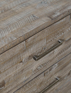 East Hampton Distressed Grey 4-Piece Queen Panel Bedroom Set - Ornate Home