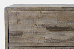 East Hampton Distressed Grey 4-Piece Queen Panel Bedroom Set - Ornate Home