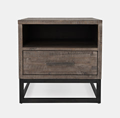 East Hampton Distressed Grey End Table - Ornate Home