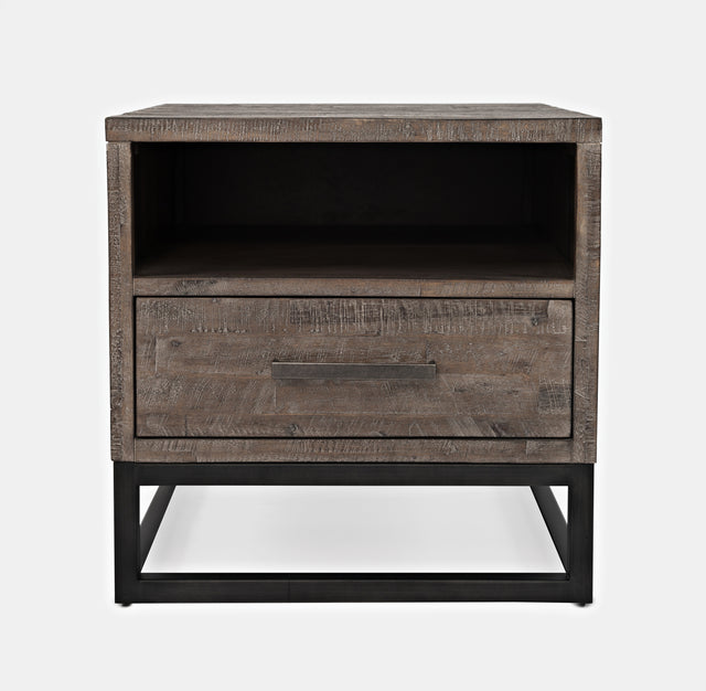 East Hampton Distressed Grey End Table - Ornate Home