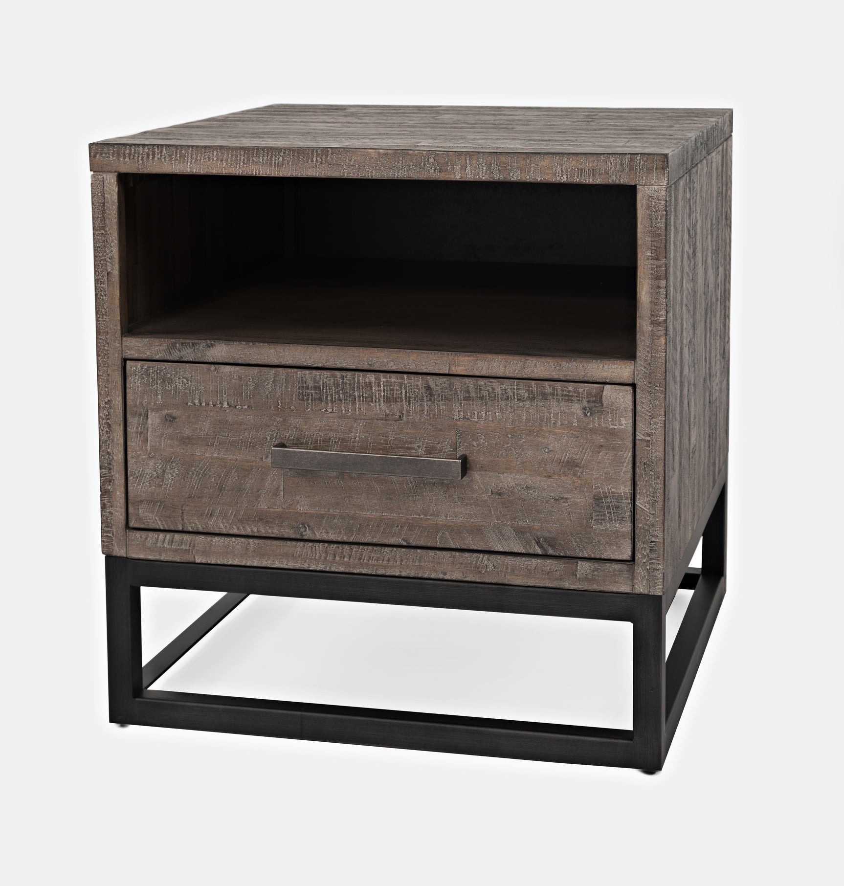East Hampton Distressed Grey End Table - Ornate Home