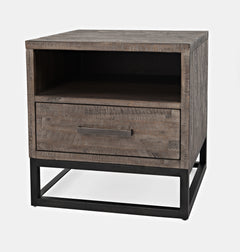 East Hampton Distressed Grey End Table - Ornate Home