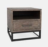 East Hampton Distressed Grey End Table - Ornate Home