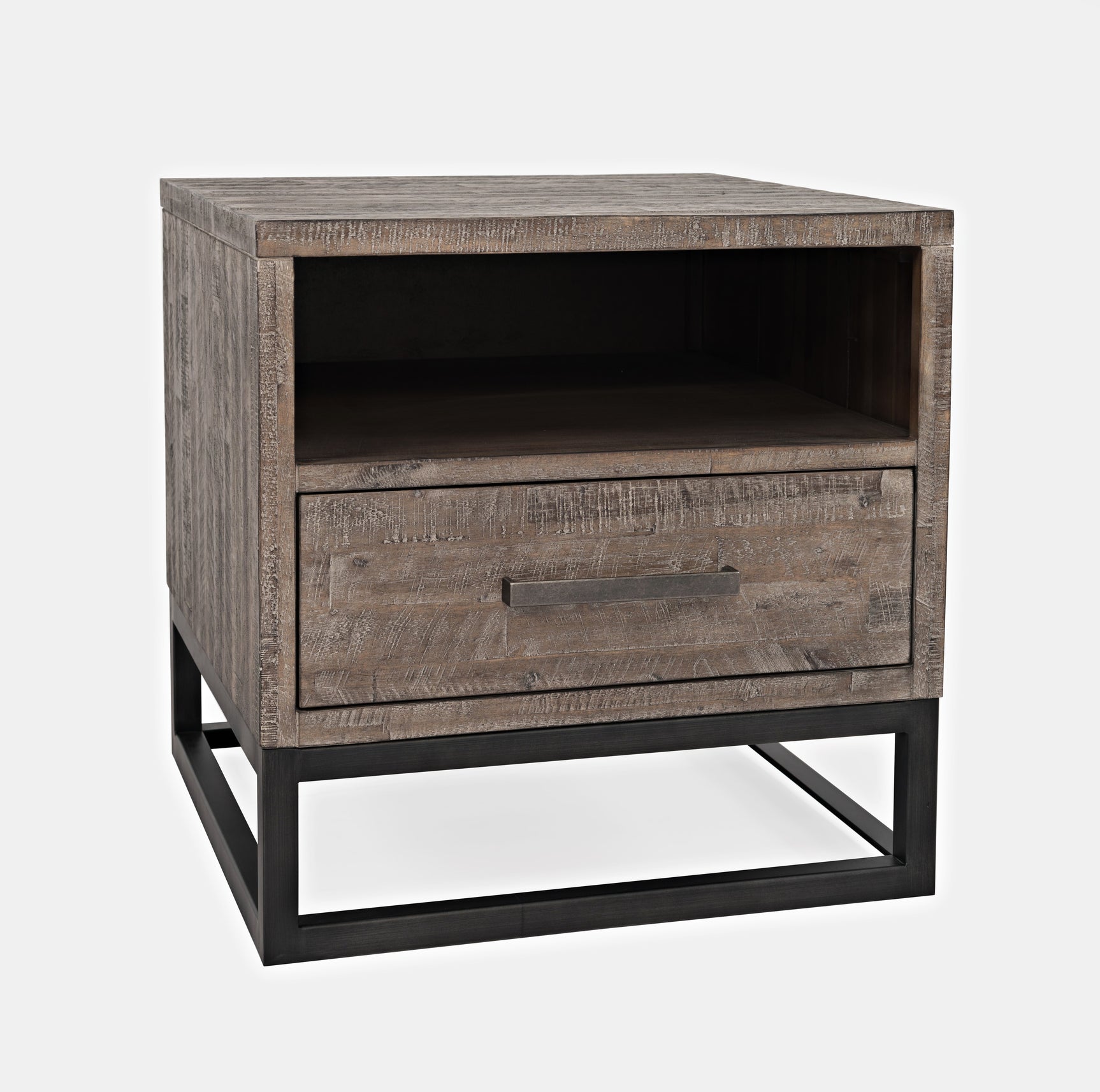 East Hampton Distressed Grey End Table - Ornate Home