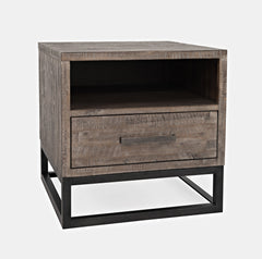 East Hampton Distressed Grey End Table - Ornate Home