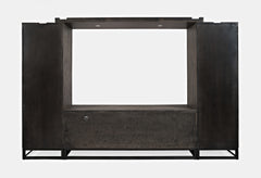 East Hampton Distressed Grey Entertainment Wall - Ornate Home