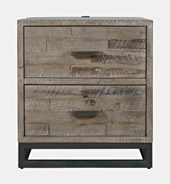 East Hampton Distressed Grey Nightstand - Ornate Home