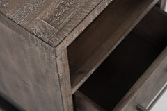 East Hampton Distressed Grey Power Chairside Table - Ornate Home