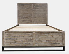 East Hampton Distressed Grey Queen Panel Bed - Ornate Home