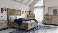 East Hampton Distressed Grey Queen Storage Bed - Ornate Home
