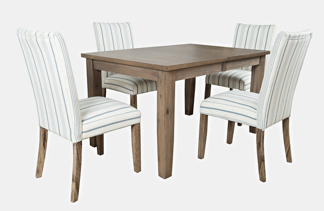 Eastern Tides Bisque Ext Dining Table w/ 4 Uph Chairs - Ornate Home