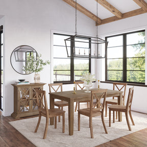 Eastern Tides Bisque Ext Dining Table w/ 4 X-Back Chairs - Ornate Home