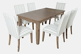 Eastern Tides Bisque Ext Dining Table w/ 6 Uph Chairs - Ornate Home